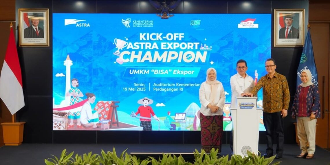 The launch of Astra Export Champion UMKM BISA Ekspor program at the Ministry of Trade office in Central Jakarta on Monday (05/19). Credit: Haris