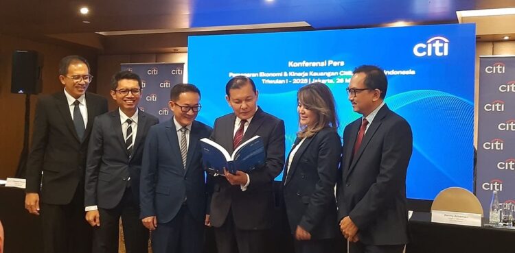 Citi Indonesia held a press conference on Q1 2025 financial report, including its net profit, in Central Jakarta (05/26). Credit: Sinta