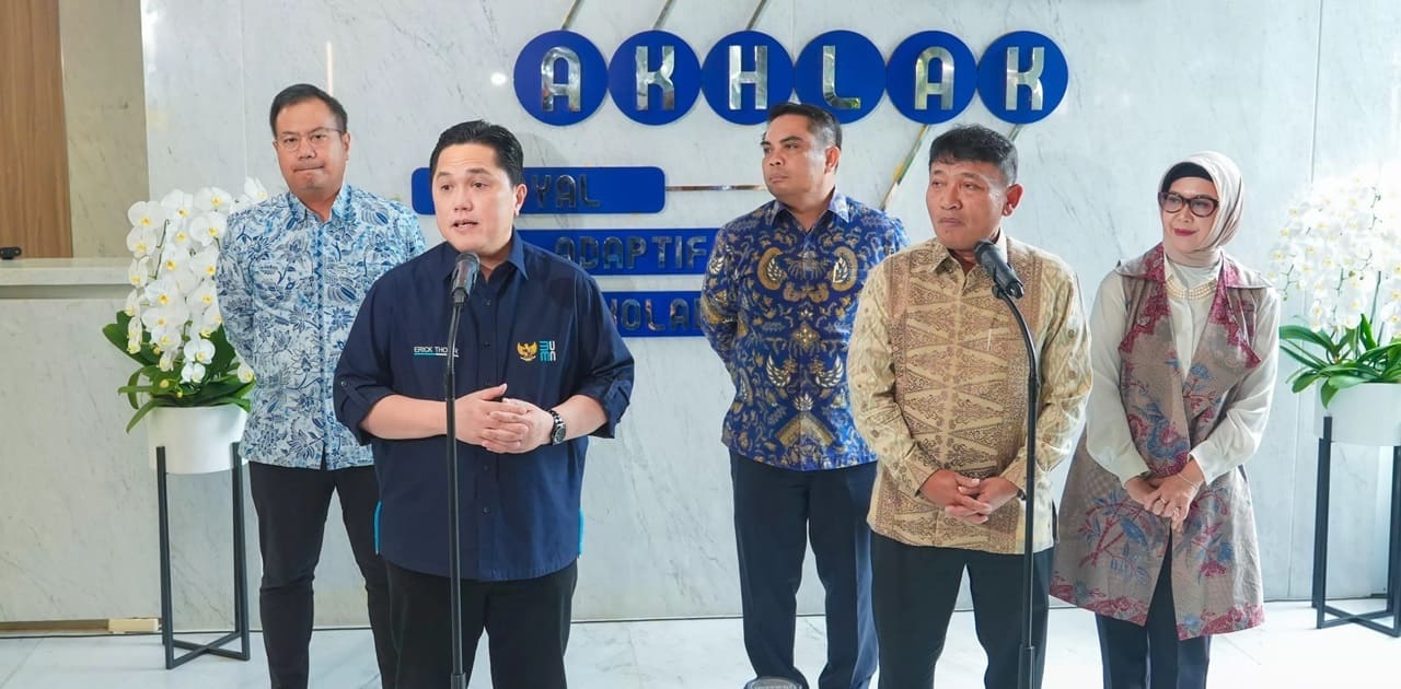 Erick Thohir (second from left) talked about BSI expansion to Saudi Arabia (05/05). Credit: Ministry of SOEs