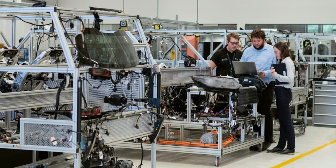 Illustration of GenAI application in manufacturing industry, especially supply chain. Credit: This is Engineering/Unsplash